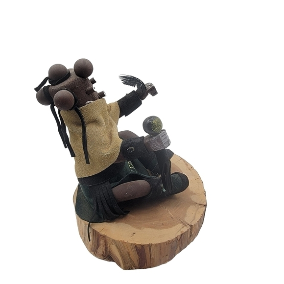 Vintage Mudhead sitting Kachina signed Dada Yazzie - Picture 11 of 11